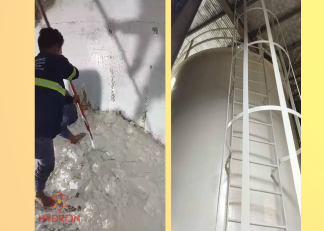 fiberglass tank cleaning at Manuchar/ sycwin coatings