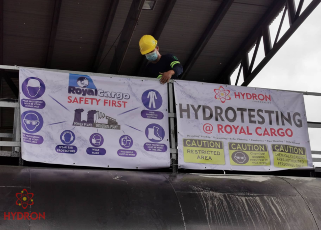 Hydrotesting and sealing of 7 units Petroleum tanks