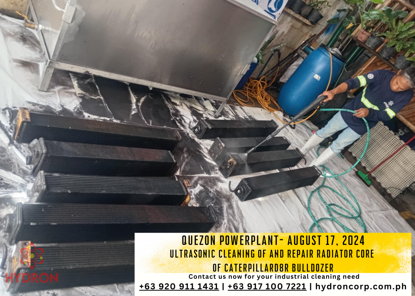 ultrasonic cleaning quezon powerplant - Hydron Corporation