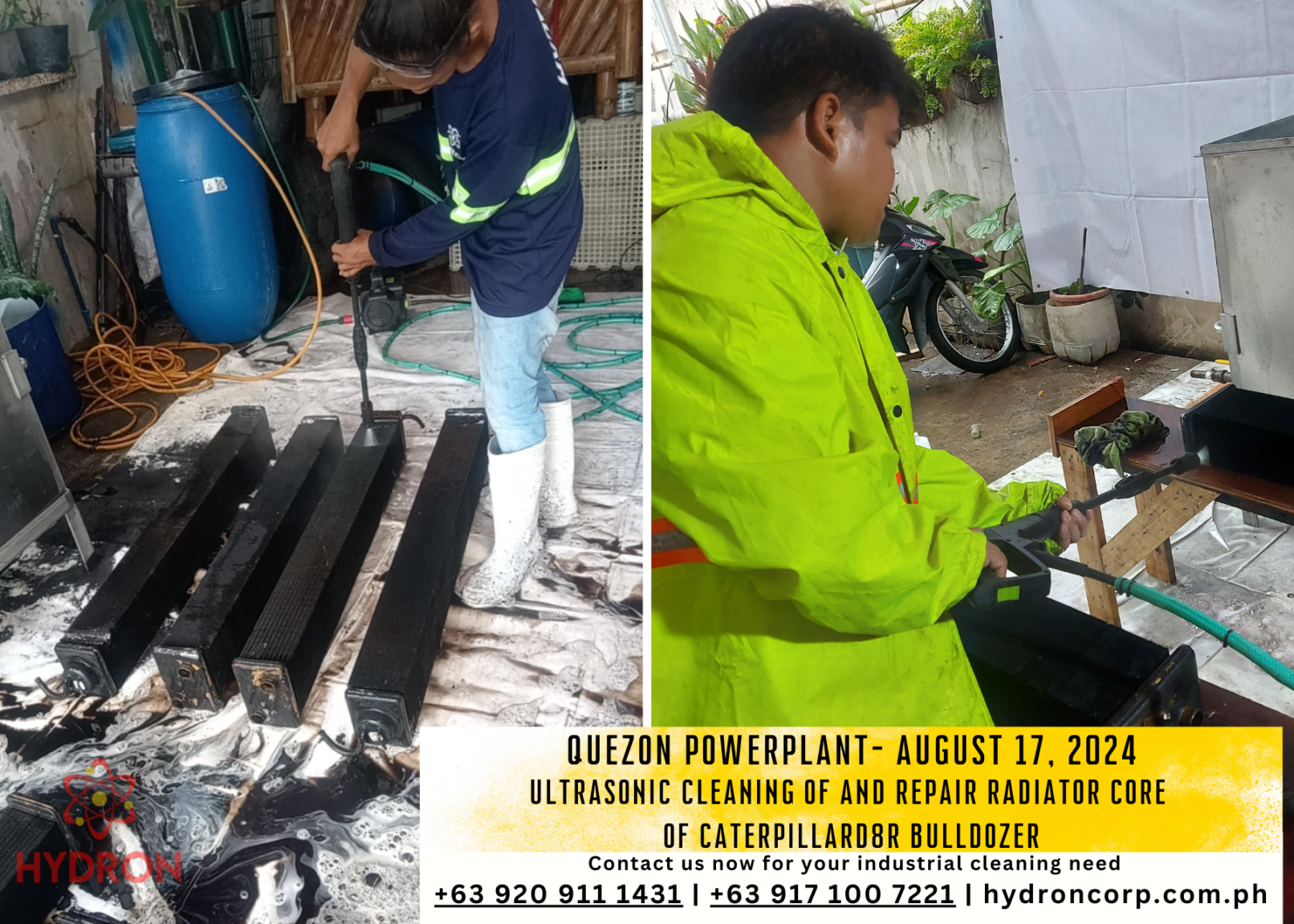 ultrasonic cleaning quezon powerplant - Hydron Corporation