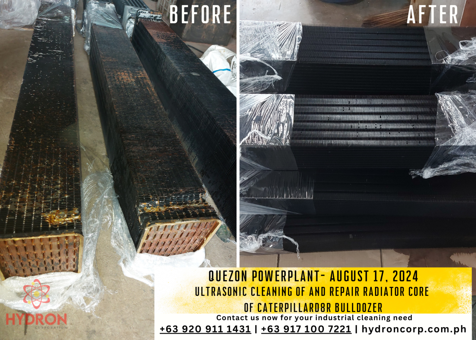 ultrasonic cleaning quezon powerplant - Hydron Corporation