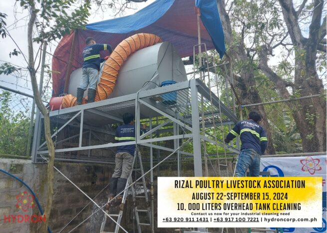 overhead water tank cleaning rizal poultry in the philippines