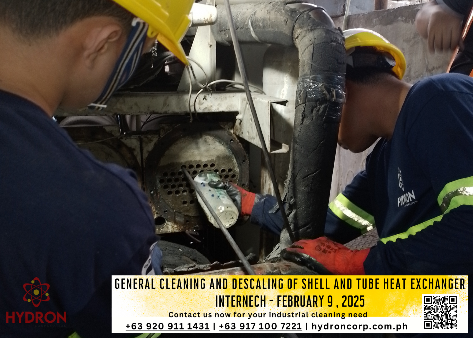 cleaning and descaling of shell and tube heat exchanger in the philippines
