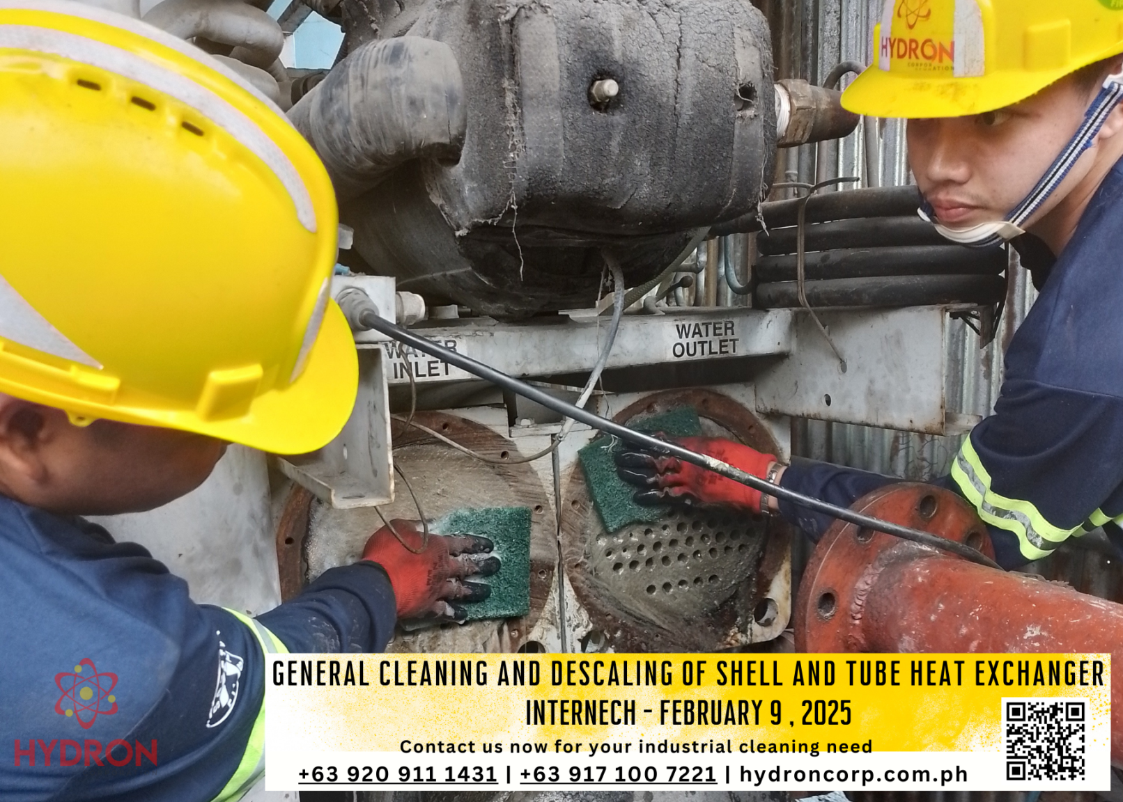 cleaning and descaling of shell and tube heat exchanger in the philippines