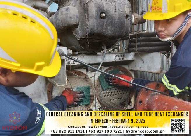 cleaning and descaling of shell and tube heat exchanger in the philippines