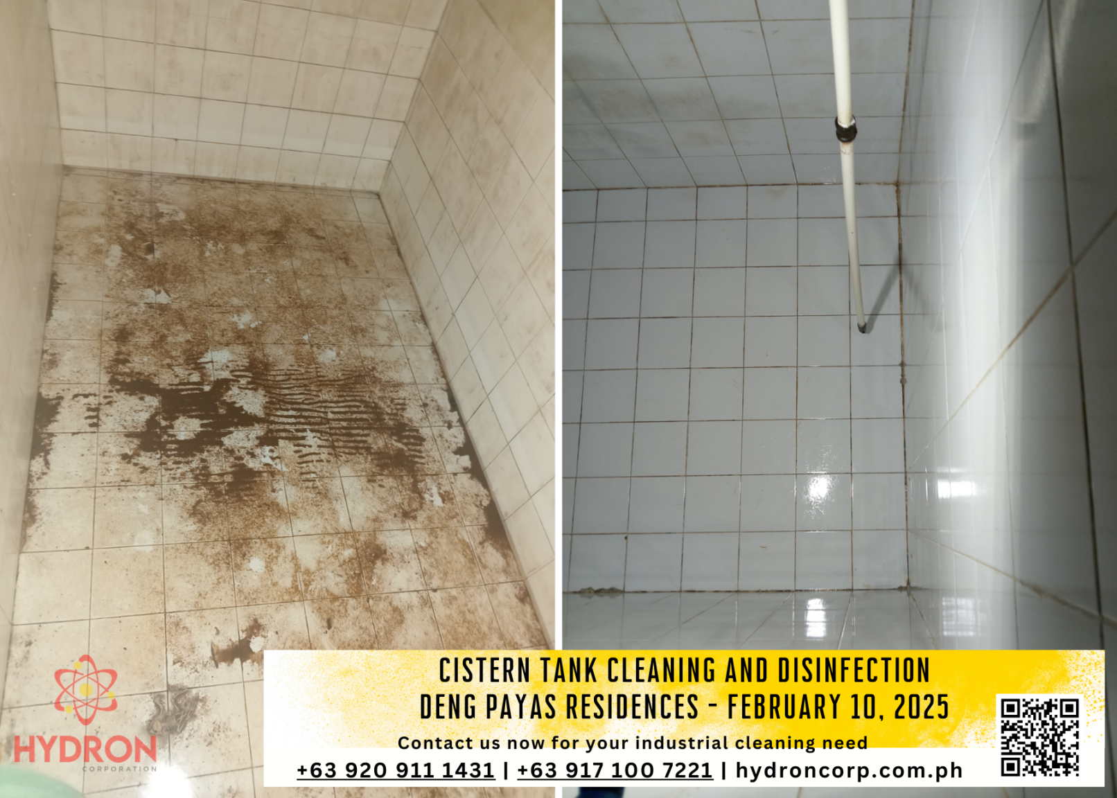 residence cistern tank cleaning and disinfection