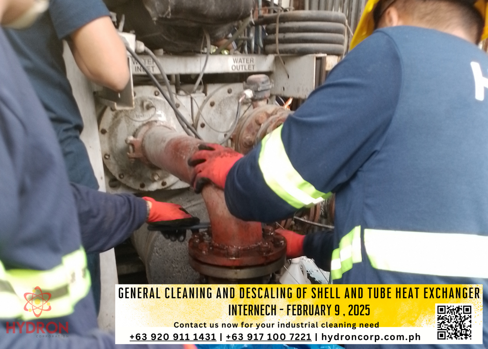 cleaning and descaling of shell and tube heat exchanger in the philippines