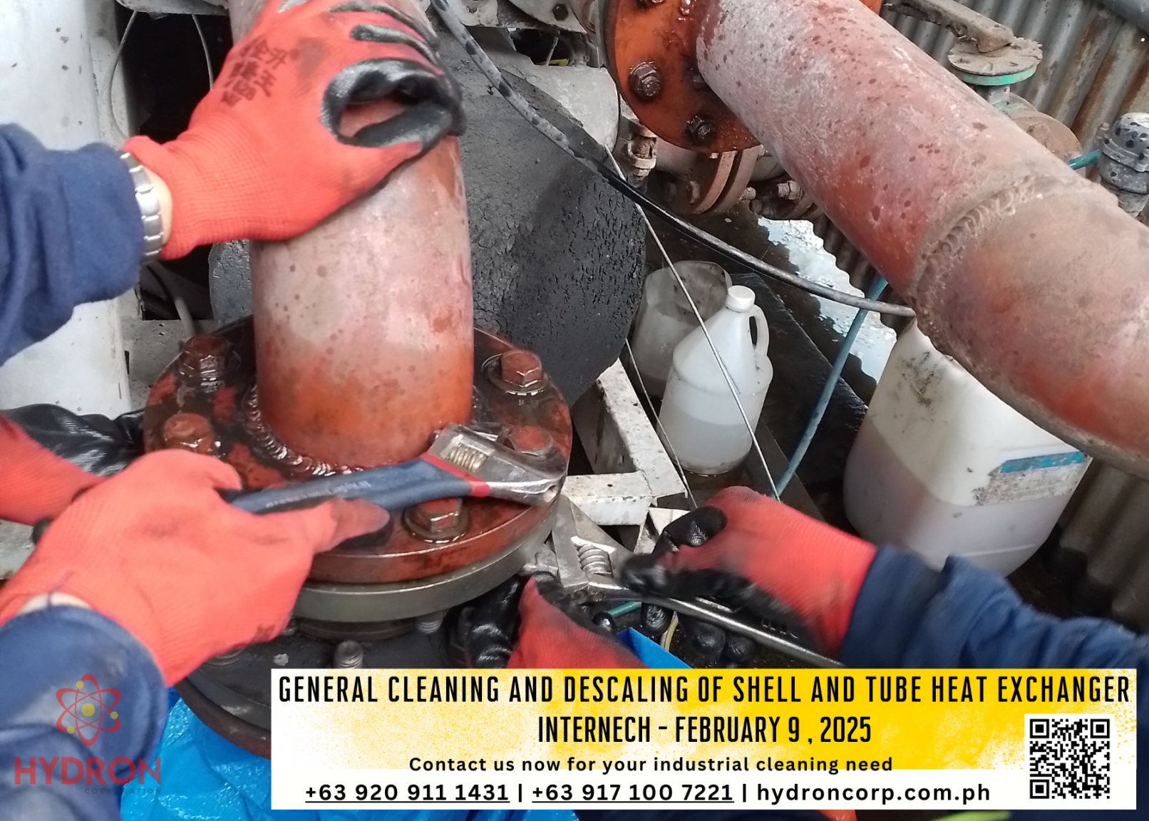 cleaning and descaling of shell and tube heat exchanger in the philippines