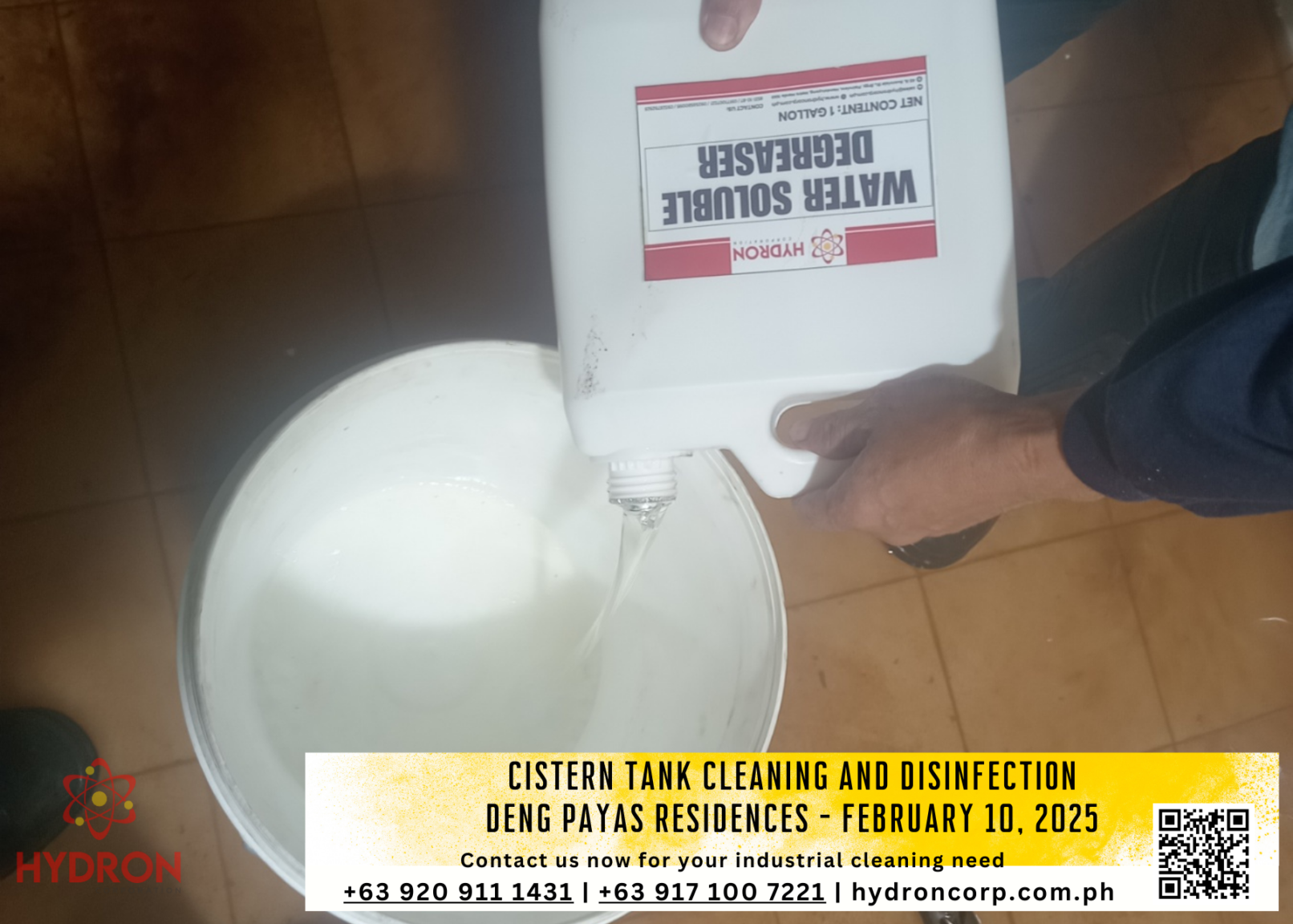 residence cistern tank cleaning and disinfection