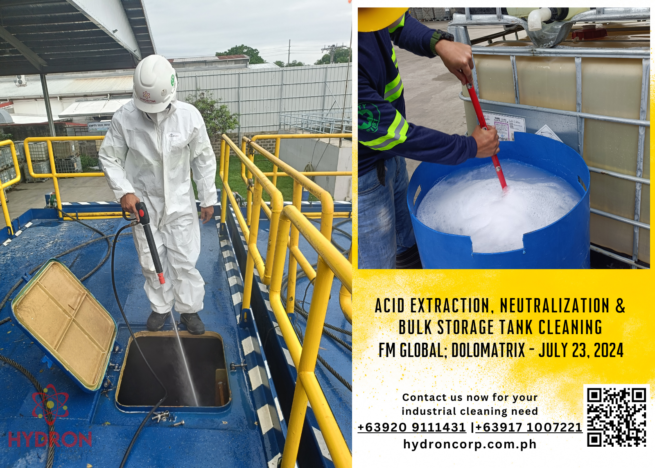 acid extraction, neutralization, and bulk storage tank cleaning