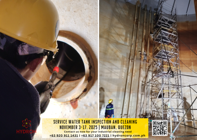 Service water tank inspection and cleaning in the Philippines
