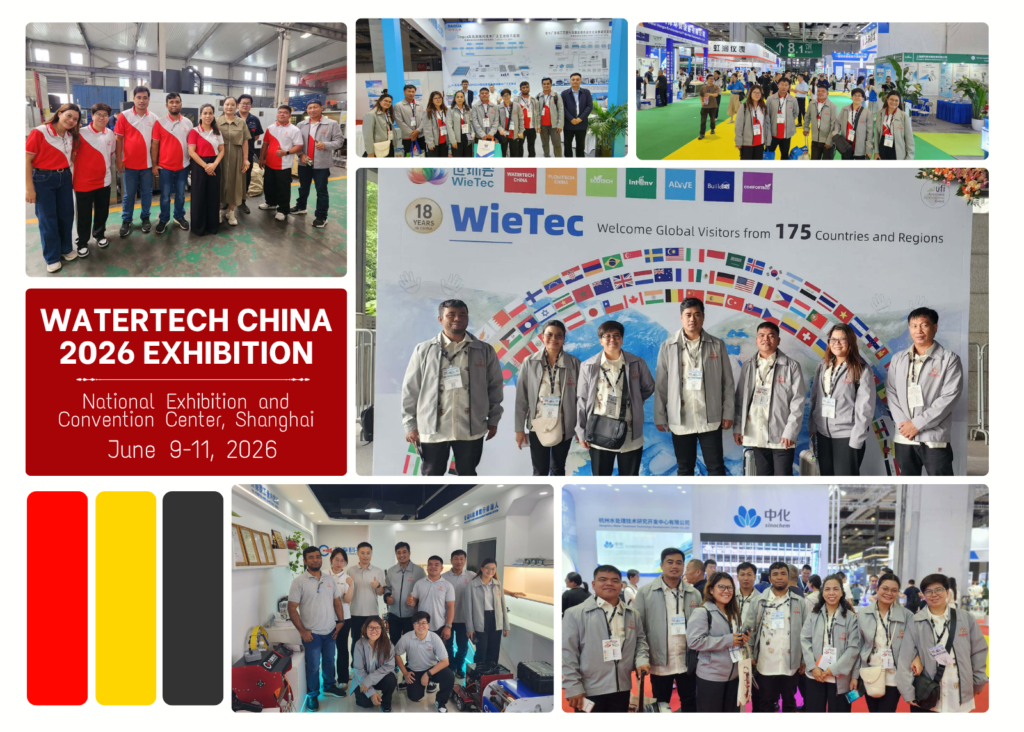 Hydron Corporation representatives attending the Watertech China 2026 exhibition in Shanghai to study sustainable water technologies.